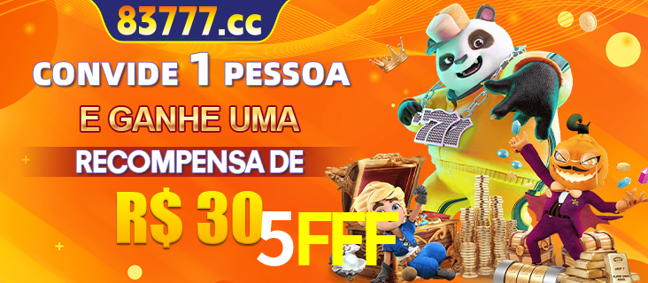Banner institucional da 5FFF sobre parceria de marcas e criação de uma marca de excelência, apresentando os mascotes de jogos populares como o Fortune Tiger.