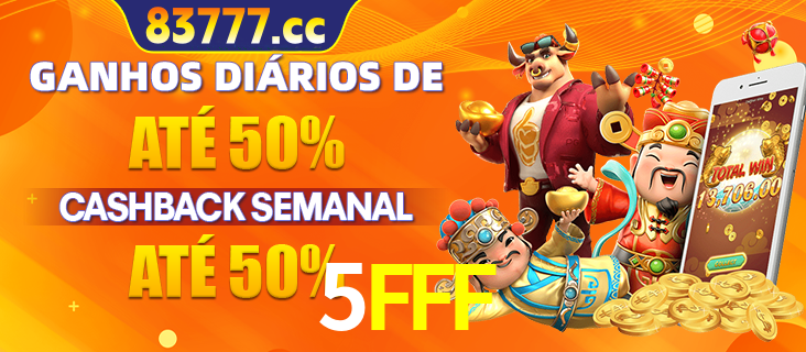 Anúncio de um membro ganhador do cassino 5FFF que ganhou R$2.193.486,00 jogando o slot PG Fortune Tiger, com os mascotes do jogo comemorando o prêmio.